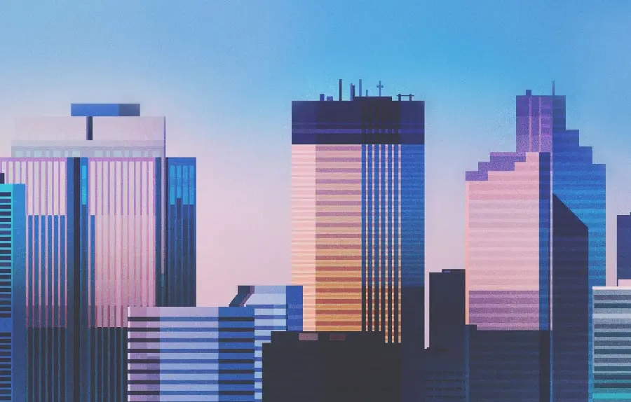 Download wallpaper of a minimalist building for printing decorative paintings