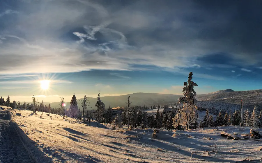 Snow background photo with a wonderful and eye-catching view