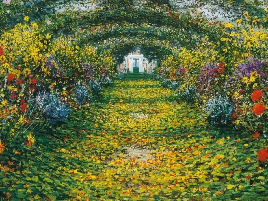 Givroni Water Garden Painting by Claude Monet Impressionist Style French Artist