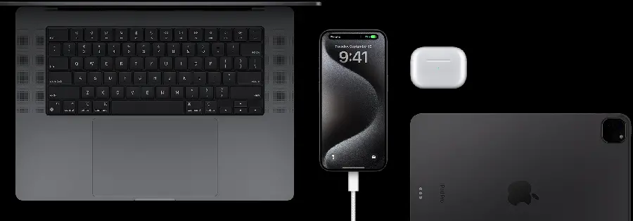 Connecting the phone to the laptop with a phone to USB cable