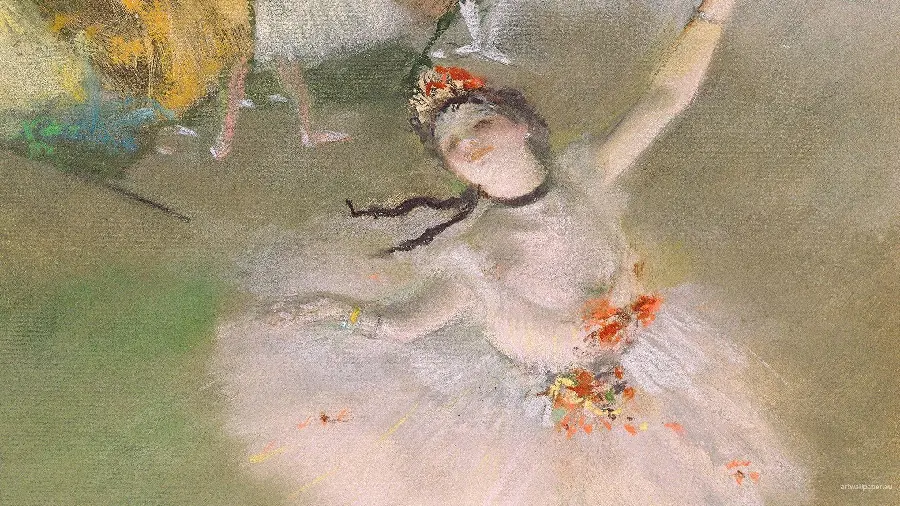 Beautiful painting of a prima ballerina Impressionism by Edgar Degas 1878