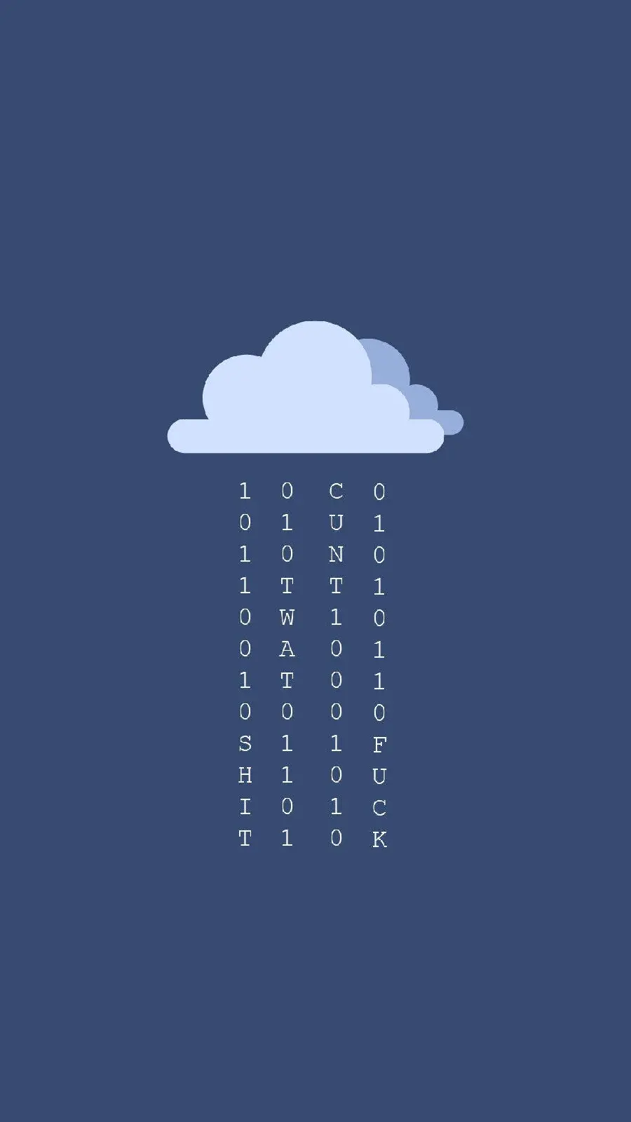 Minimal cloud and rain design background suitable for all types of Android and iPhone phones 