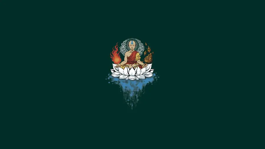 Background photo for desktop background with a minimalist Buddha design