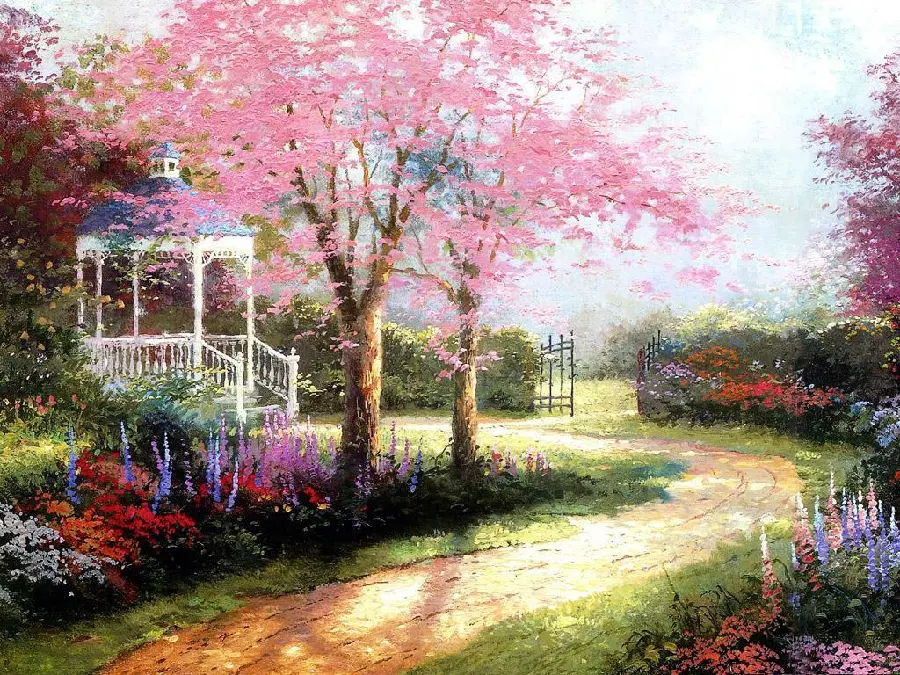 Download an attractive and cool painting of impressive and incredibly beautiful nature for decorative painting
