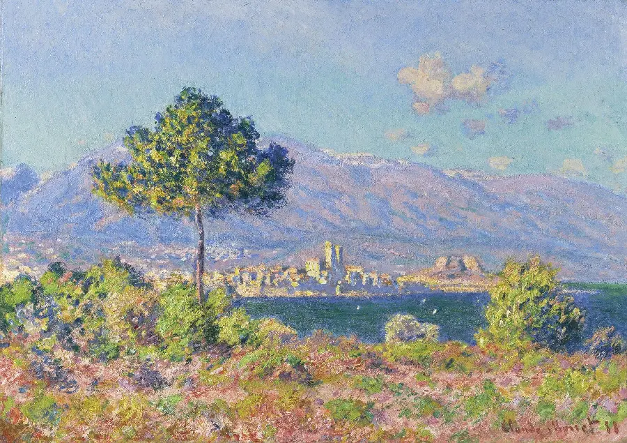 Claude Monet Painting Vista of Antibes from the Middle of Notre Dame, 1888