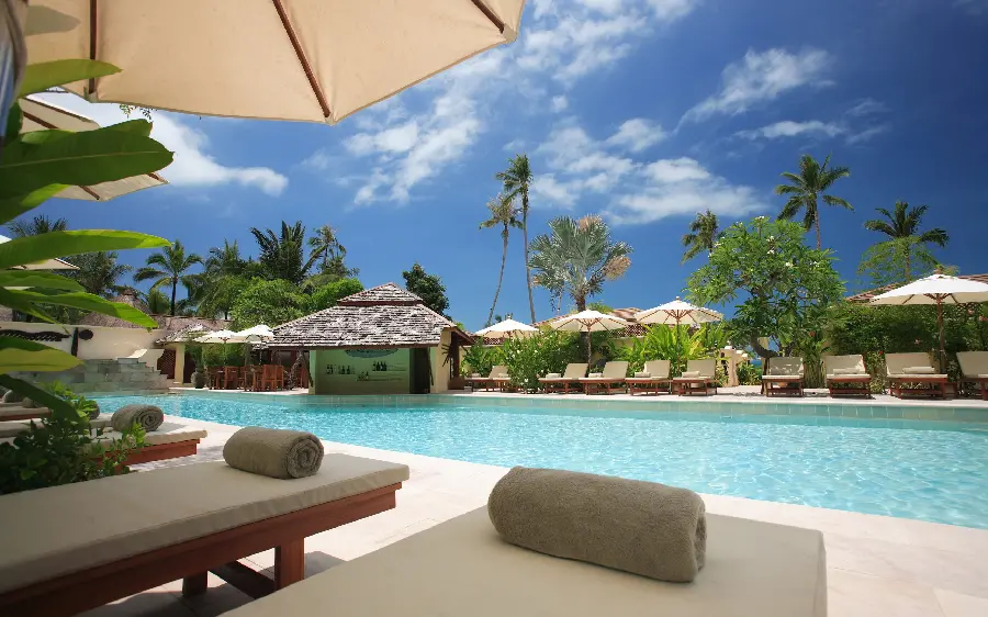 Luxury Wallpaper of a Stylish Summer Vacation Spot