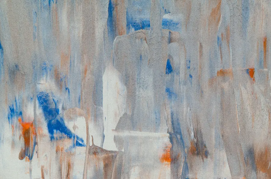 Abstract Expressionism Painting Minimalism White Orange Blue