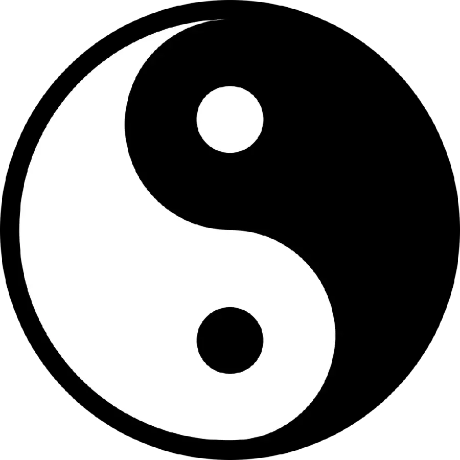 Simple Yin and Yang tattoo design with full HD quality suitable for printing