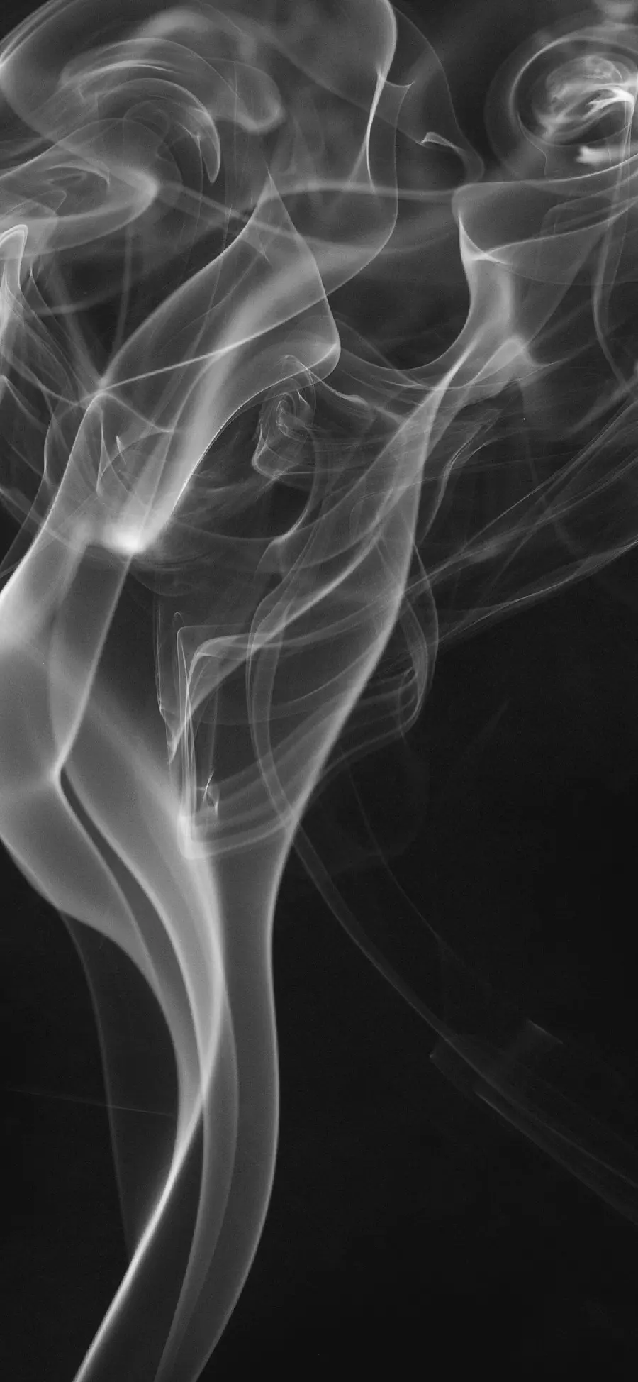 White vapor wallpaper on black background for phone
