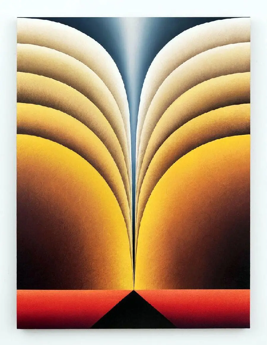 Artistic wallpaper of paintings by American painter Georgia O'Keeffe
