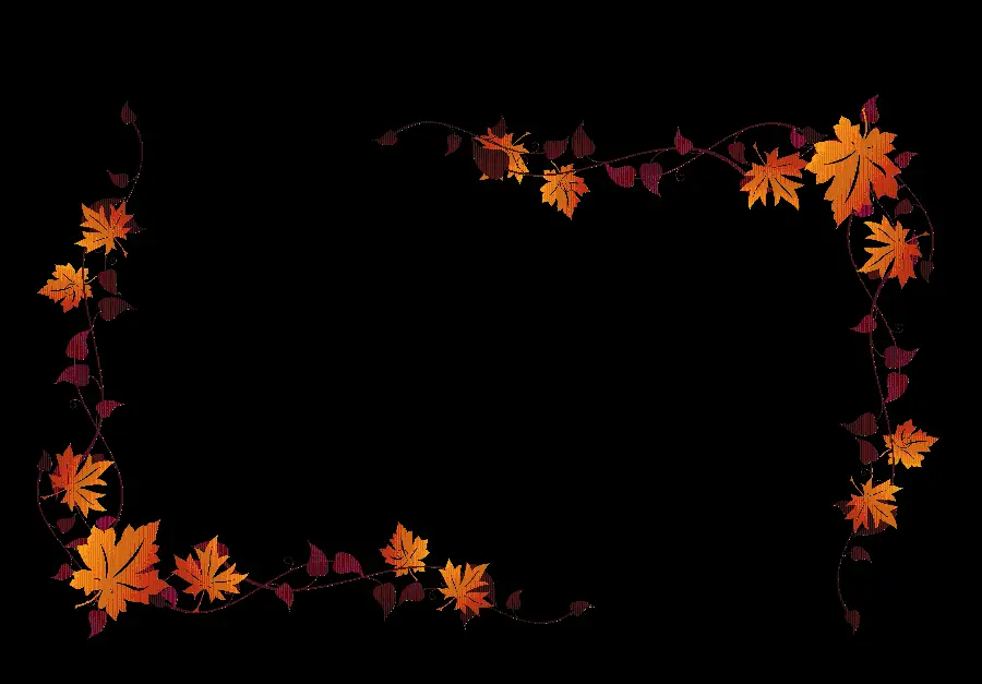 Free download of autumn design frame image suitable for writing text 