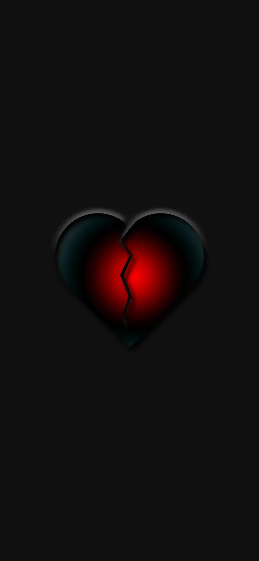 Sad photo of a broken heart with a black background for a profile