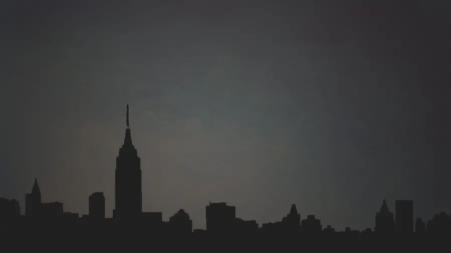 Minimalist Building Wallpaper in Dark and Black Theme