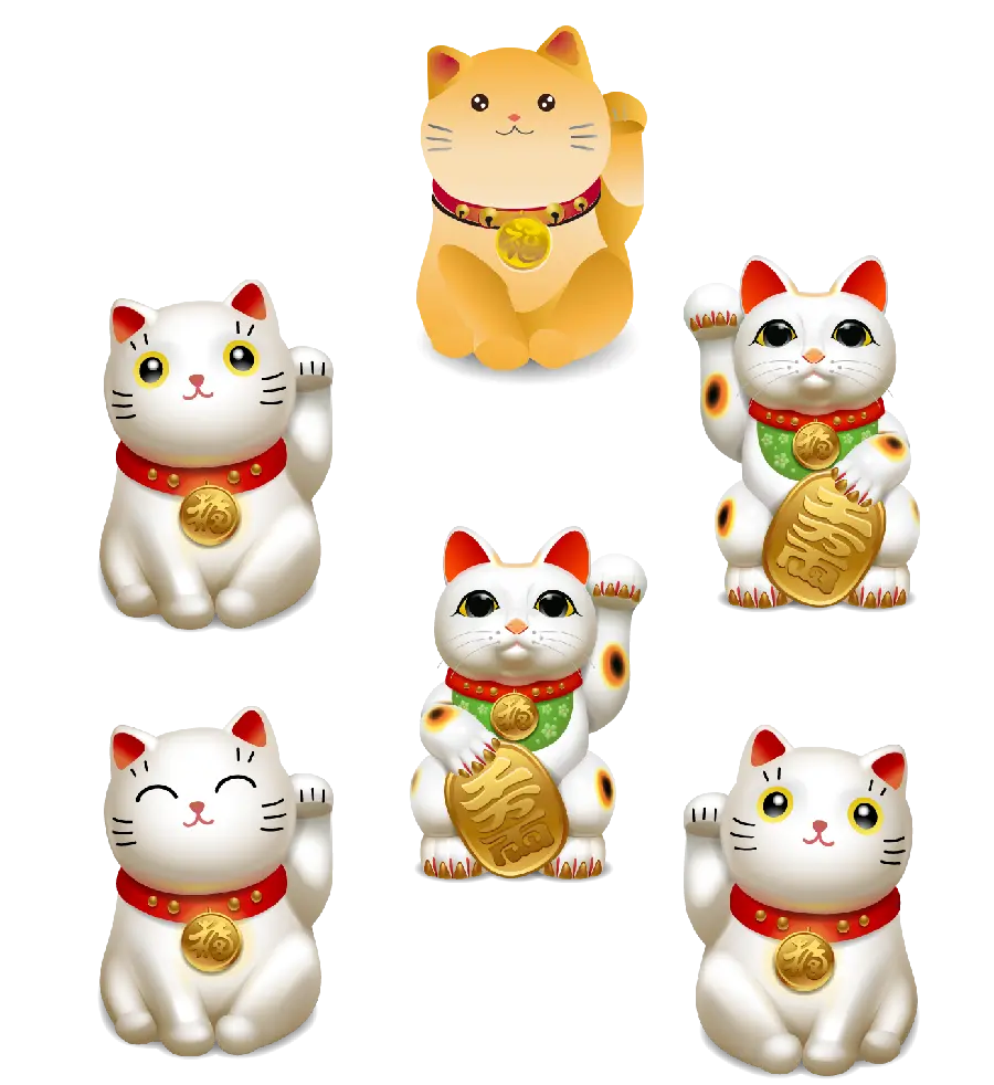 PNG and cropped images of Gogoli doll white cat 
