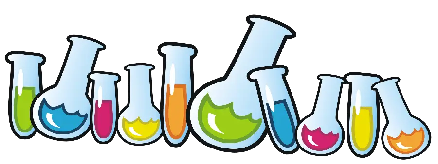 PNG and cropped graphic design of chemistry test tubes 