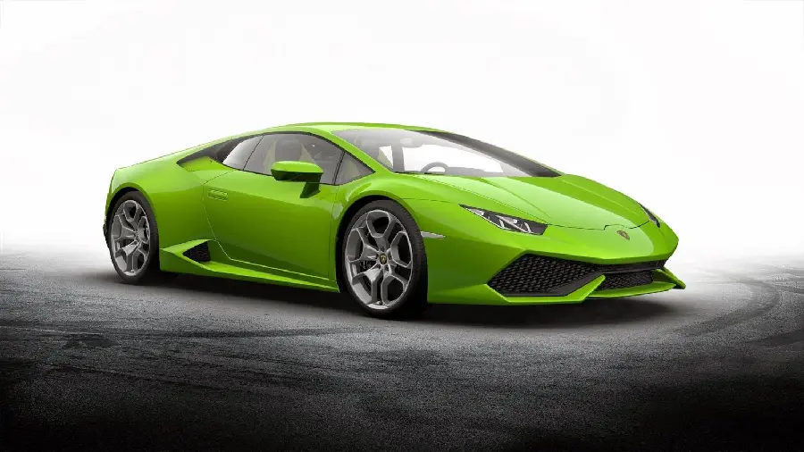 Download green Lamborghini Huracan photo with white background for profile and wallpaper 