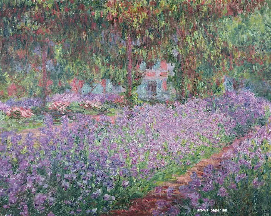 Painting The Artist's Garden at Giverny - Claude Monet 1900