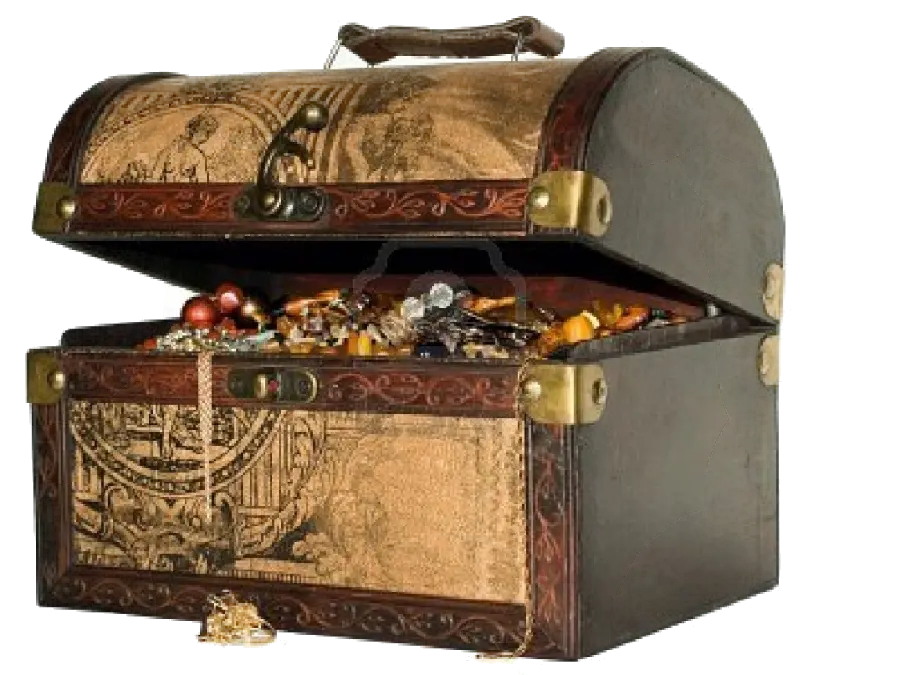Free Download PNG Image and Teleportation of Ancient Ancient Treasure Chest in Museum