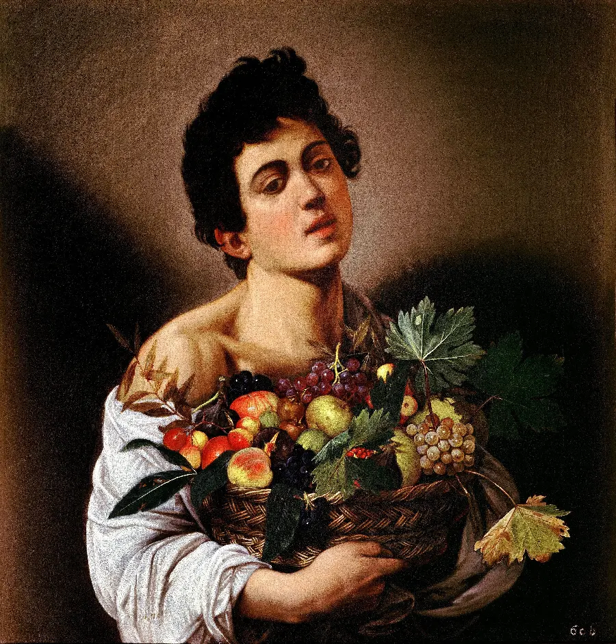 Painting of a Boy with a Basket of Fruit by Caravaggio for Free Download