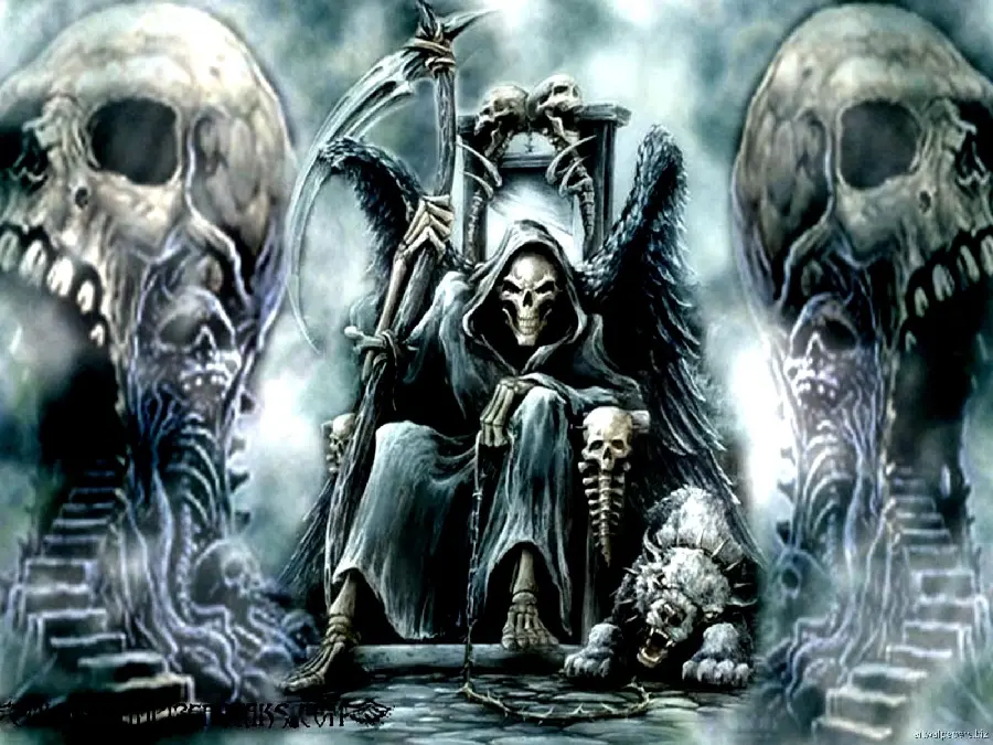 The scariest background released in 2023 with a human skull design 