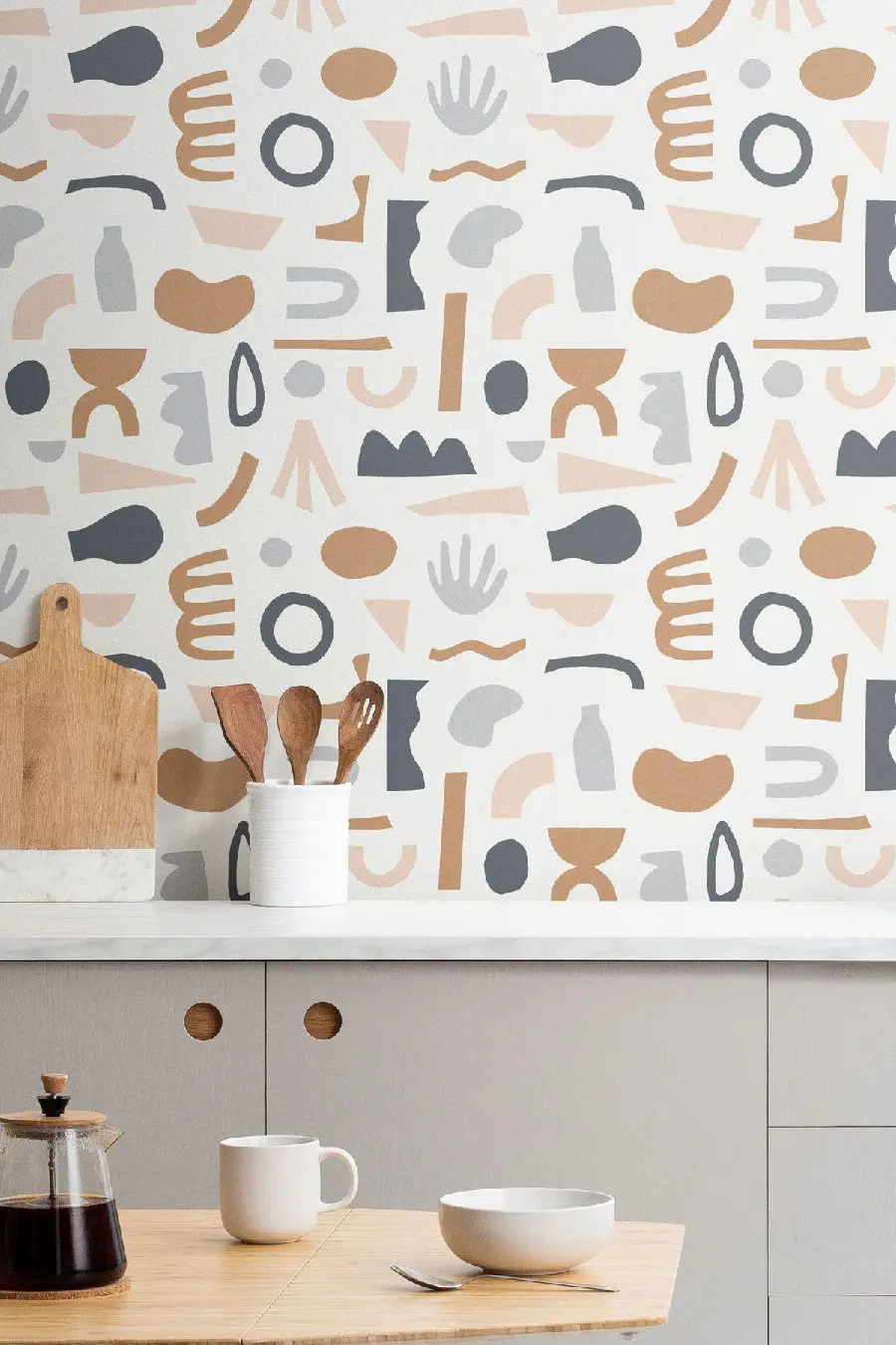 Abstract painting Wallpaper unusual Papel pintado abstracto Azul y colores by Henri Matisse