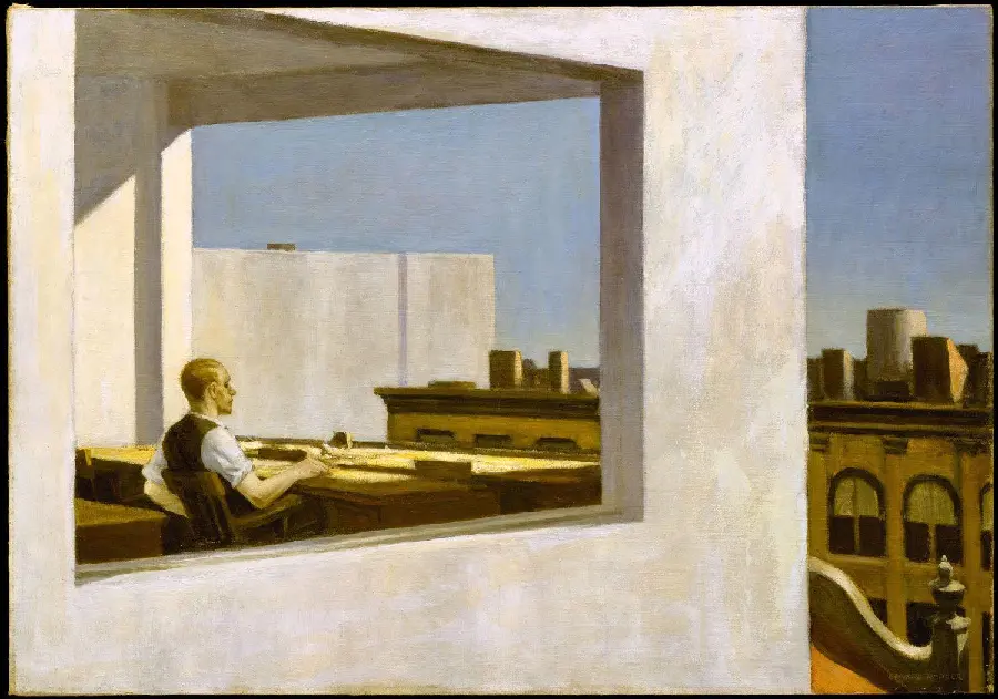 Edward Hopper's Office in a Small Town 1953 - Spiffing Prints