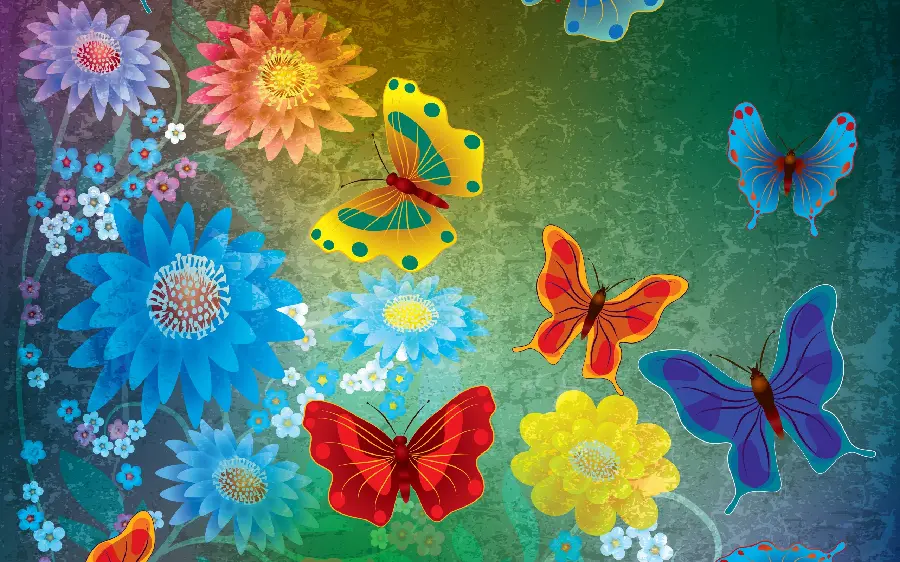 Download the colorful spring flower wallpaper for your desktop