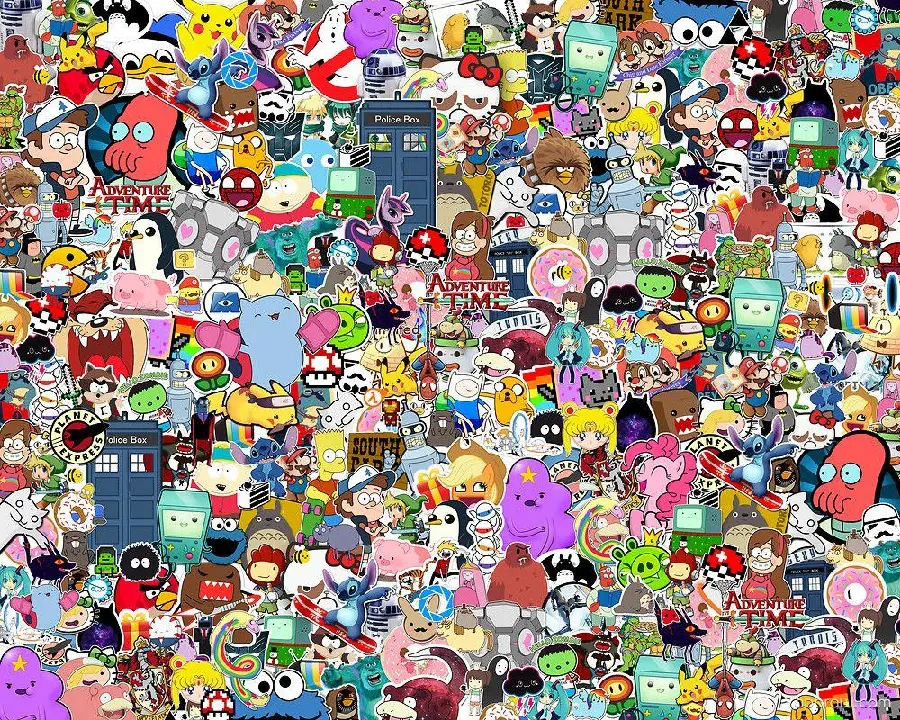 Collage and combination of special and popular animated photos with high quality 