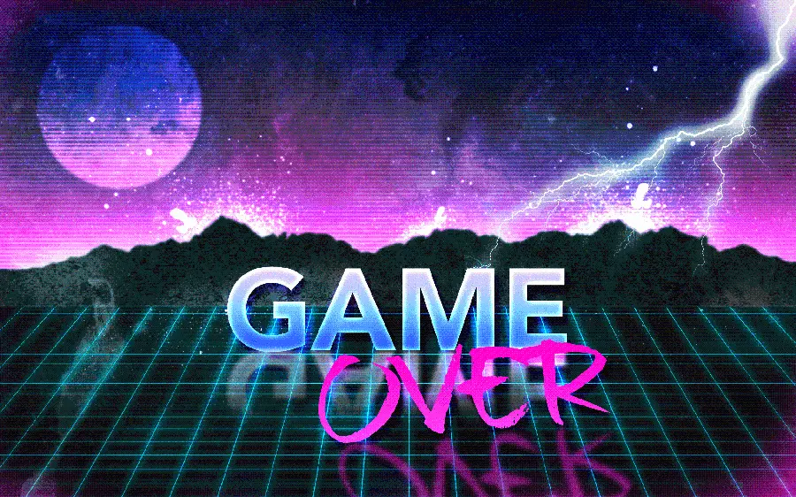Download computer game design wallpaper and text Game over 
