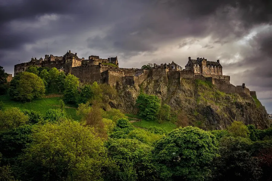 Very beautiful photo of ancient and old buildings in the heart of refreshing nature