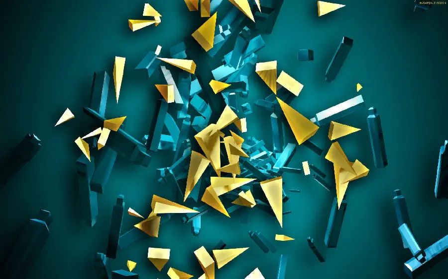 Background in an abstract artistic style with a design of colored triangles