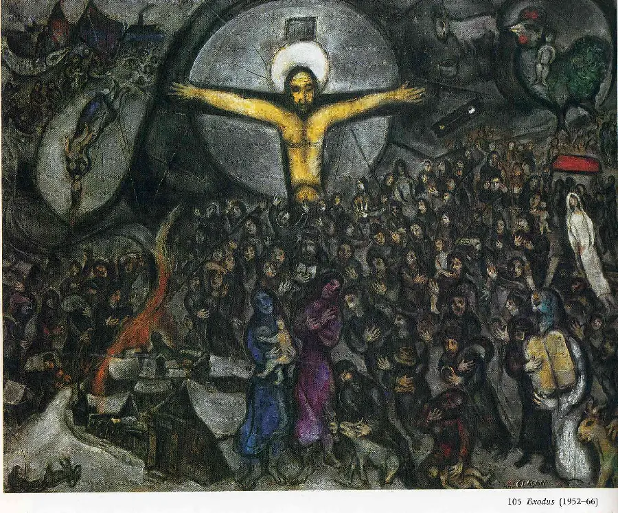 Download a photo of Marc Chagall's work of the cross of Jesus Christ for free 