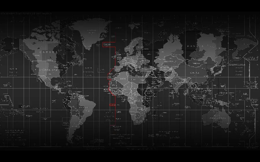 Wallpaper and Background with Map Design in Black Theme 2024