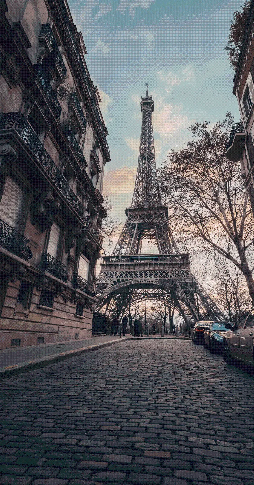 Artistic and professional photography of the famous tower Eiffel in Europe