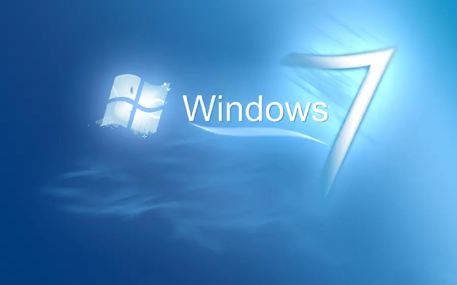 Download Old Screen Wallpaper with Windows 7 Logo