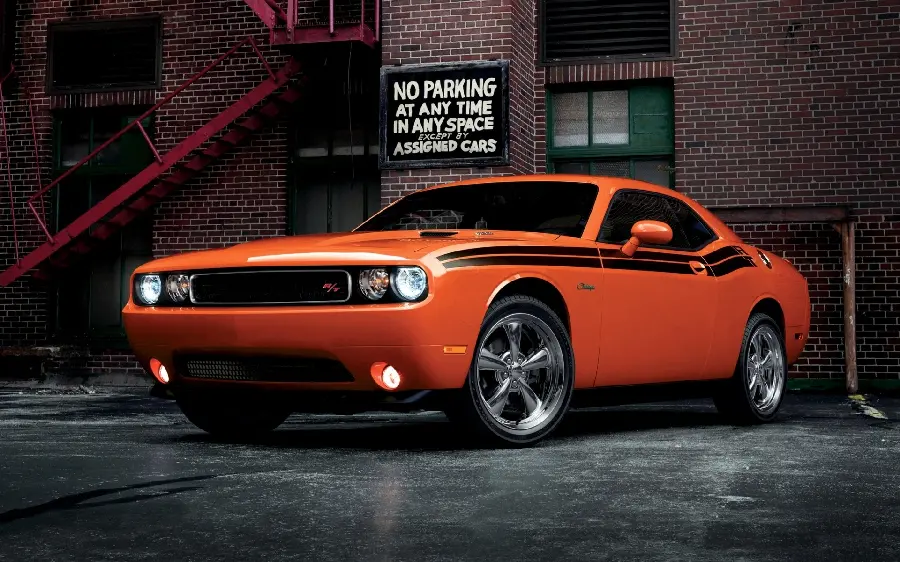 Classic Orange Car Stock Image HD for Car Enthusiasts 