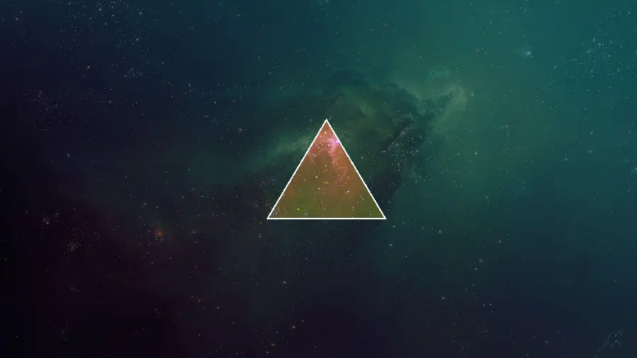 Abstract modern art wallpaper of the sky and triangles designed 