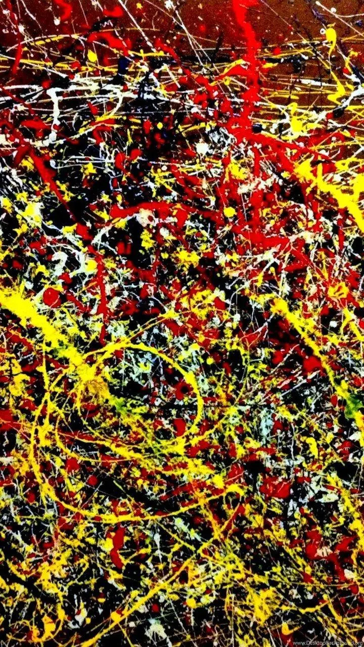 Glossy (Metallic) Mural Painting No. 2 Jackson Pollock 