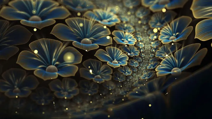 Download Abstract Style Digital Flower Wallpaper in Full HD Quality
