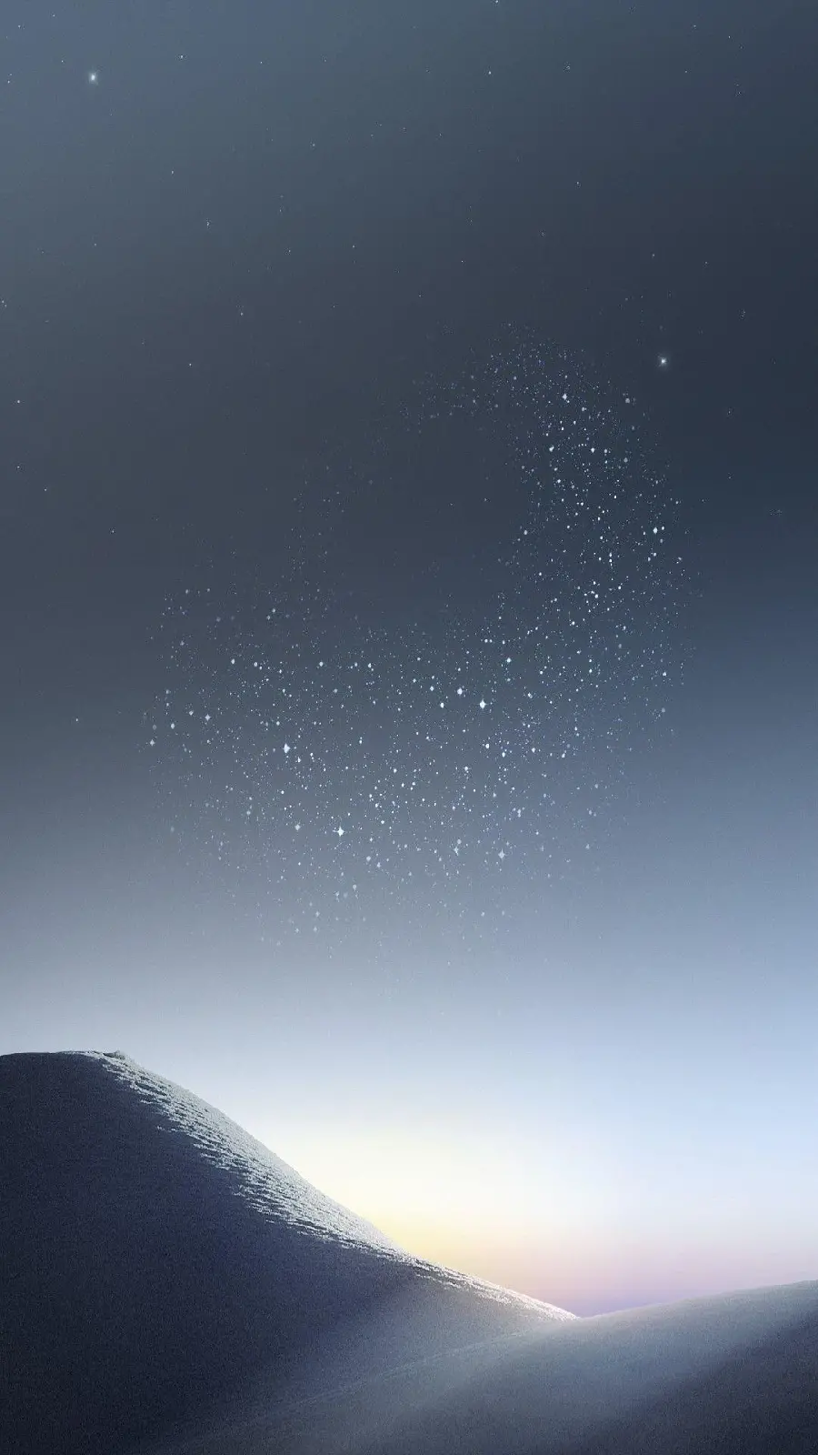 Simple minimalist wallpaper with a dreamy starry sky