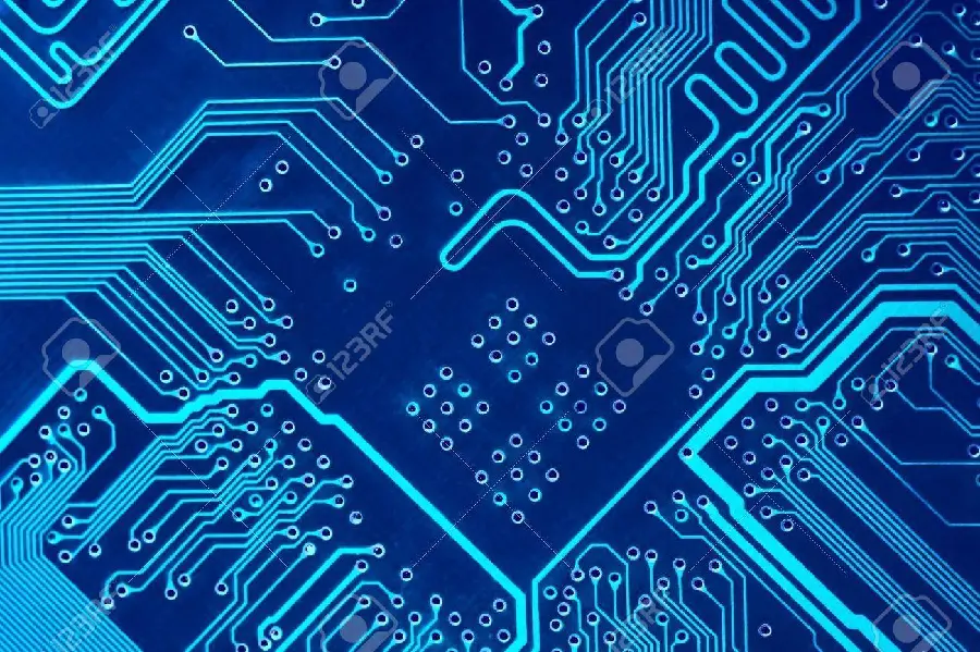 Abstract Blue Computer Circuit Board Stock Photo Electrical Engineers Profile 