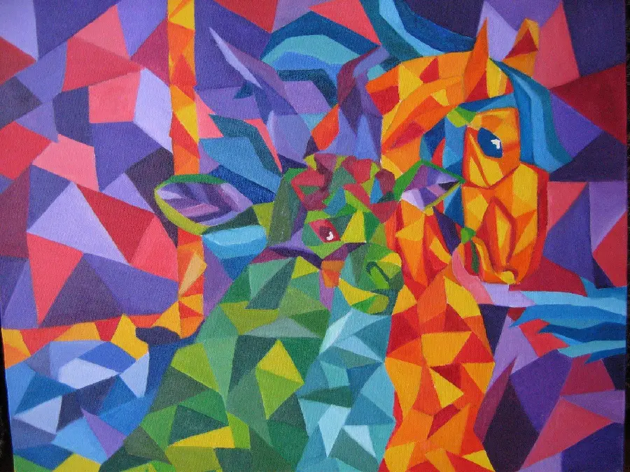 From Picasso's paintings of a deer and a horse surrounded by colors