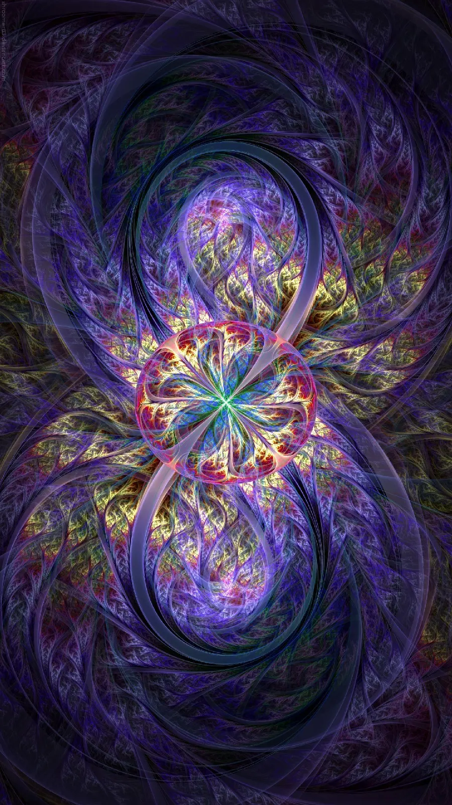 Fractal art photo created by mathematical and computer algorithms