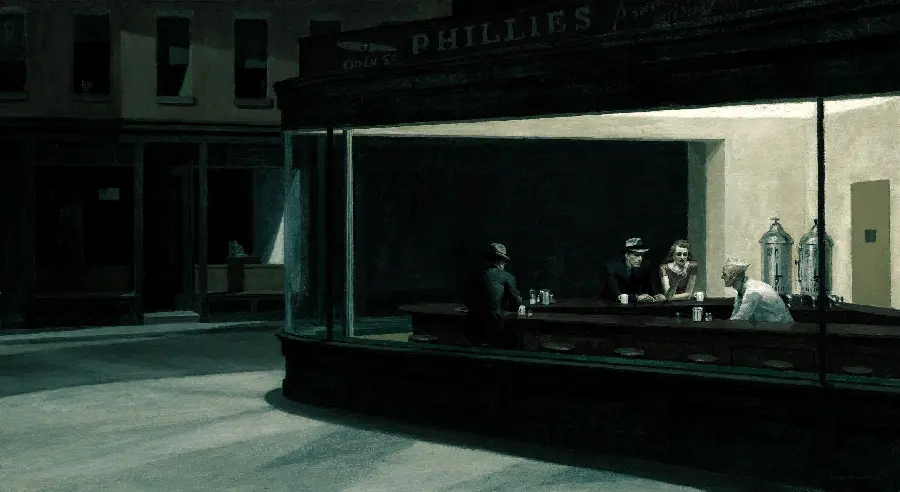 Edward Hopper Painting Artwork Nighthawks At The Diner 