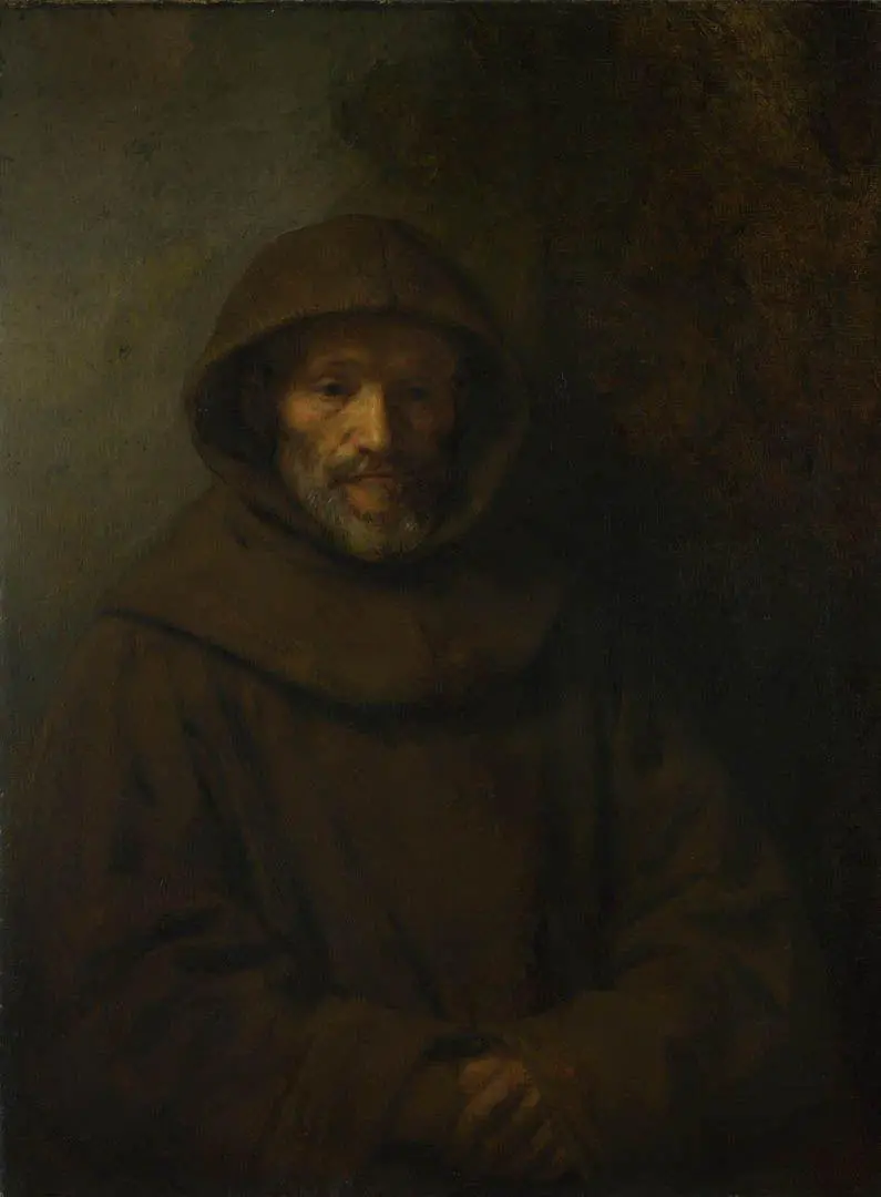 Stock photo of Rembrandt's artwork titled A Franciscan Friar
