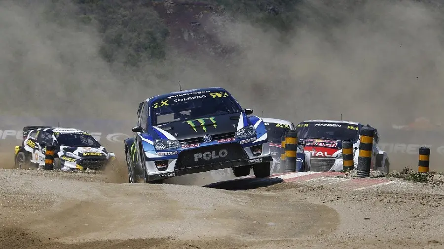 Cool stock footage of the exciting rallycross race