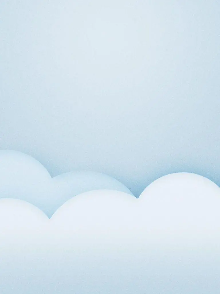 Download Minimalistic and Googly Cloud Design Wallpaper and Background for iPad iPad