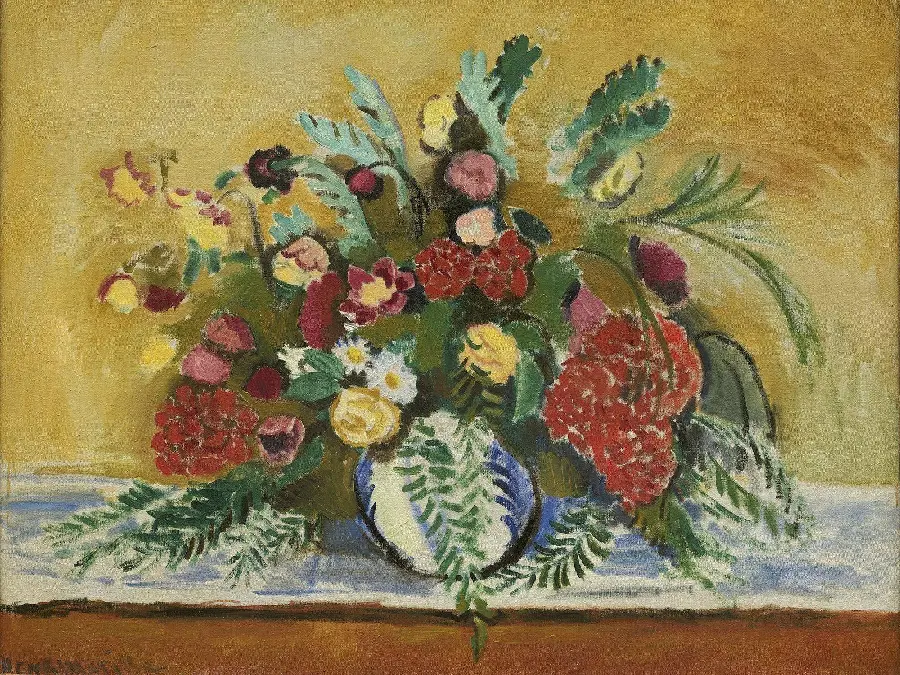 Modern Portrait Un ramo de flores en un jarron blanco by Henri Matisse