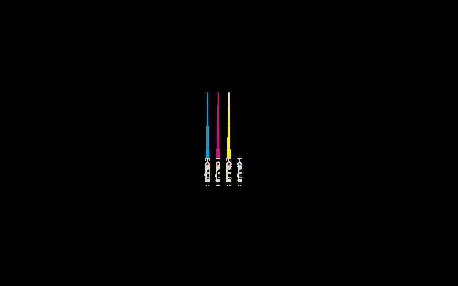 Stock image of minimalist style bell lasers on a black background photo 