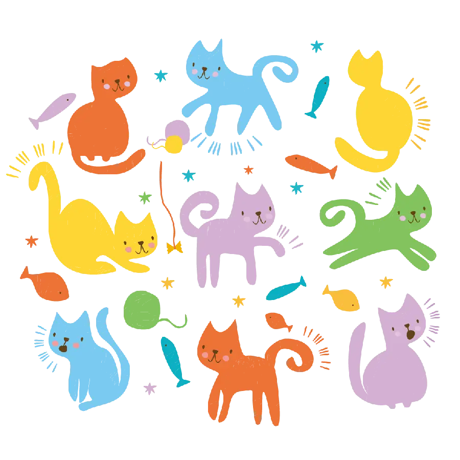 Download the cutest cat paintings with the highest quality 